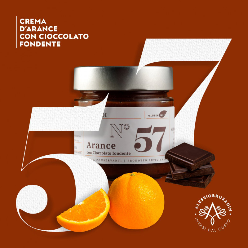Crema d'Arance con Cioccolato Fondente 180g di Alessio Brusadin