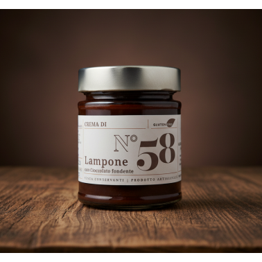 Crema di Lamponi e Cioccolato Fondente 220g di Alessio Brusadin