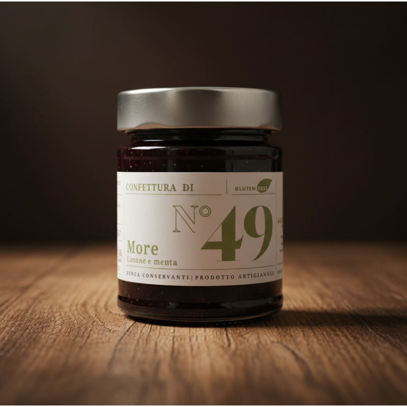 Black Berries, Lemon and Mint Jam 220g di Alessio Brusadin
