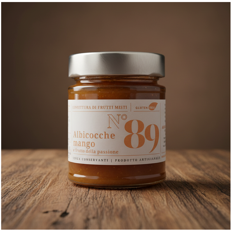 Apricot, mango and passion fruit jam 220g di Alessio Brusadin