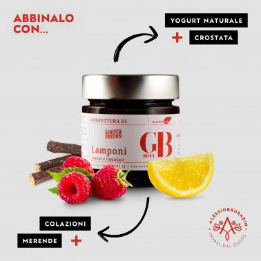 Confettura di Lampone, Limone e Liquirizia di Alessio Brusadin