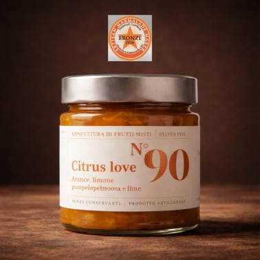 Marmellata "Citrus love" arancia limone e pompelmo Rosa e lime 220g di Alessio Brusadin