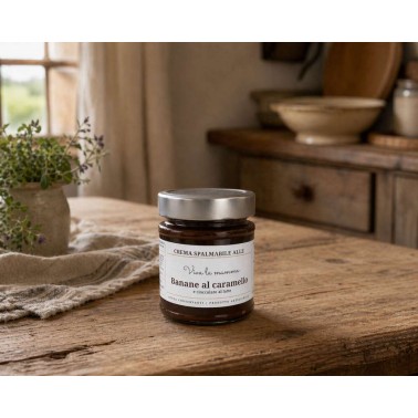 Crema di banane caramellate e cioccolato al latte "Viva la mamma" di Alessio Brusadin