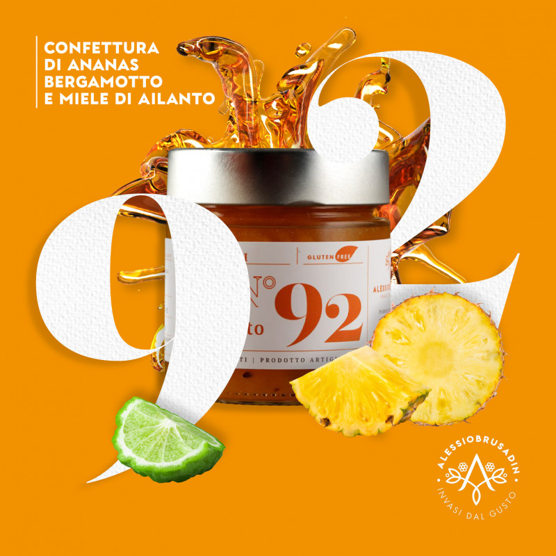 Pineapple, Bergamot and Honey Jam 220g di Alessio Brusadin